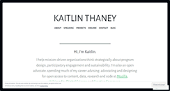 Desktop Screenshot of kaythaney.com